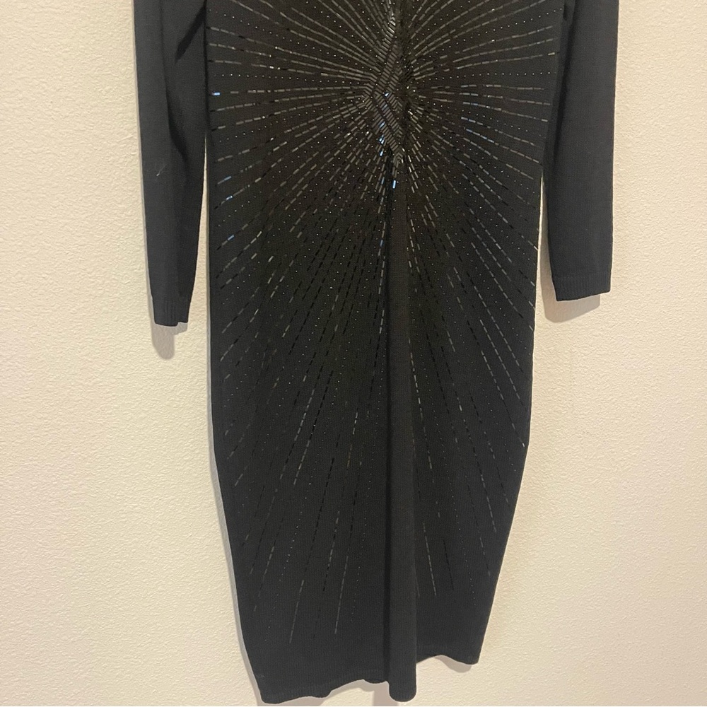 Vintage St. John Beaded Dress sz 8 1970s Sheath Knit Evening Heritage Formal - Picture 2 of 10